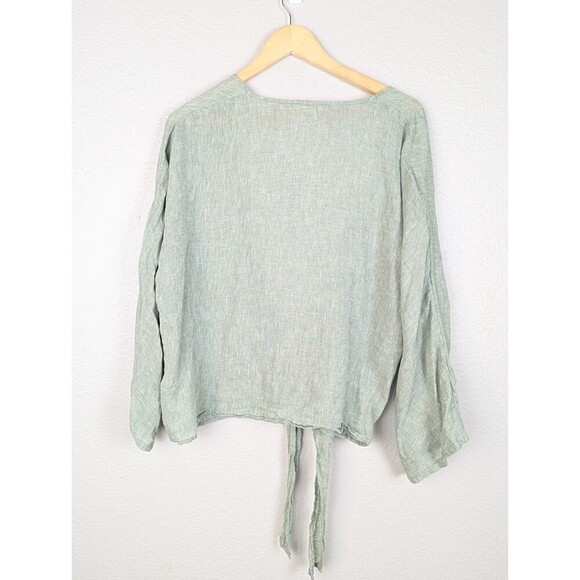 Christian Siriano New York Linen Blend Top Tie Resort Boho Women One Sz Cover138 - Picture 2 of 8